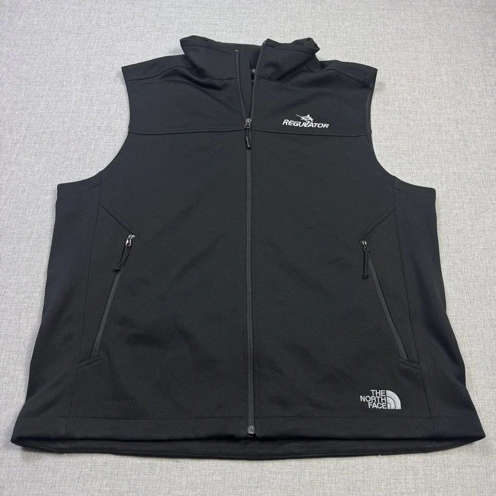 The North Face Regulator Boats Ridgewall Soft Shell Vest Men XL Black Full Zip